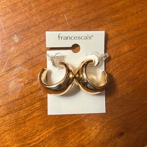 Puffy gold hoop earrings from francesca’s